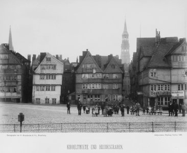 PPN799327638 Hamburg 1883 Kibbeltwiete von der Pickhuben-Ecke aus gesehen (1883)