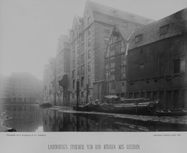 PPN799327638 Hamburg 1883 Mührenfleth von der Kleinen Jungfernstiegs-Fahrbrücke aus gesehen (1883)