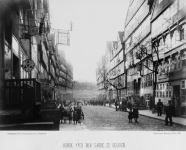 PPN799327638 Hamburg 1883 Pickhuben vom Altstädter Neuerweg aus gesehen (1883)