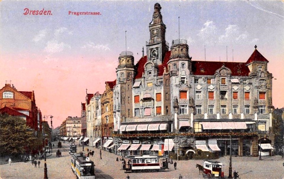 Prager Straße principio Café imperial II bella época Dresde