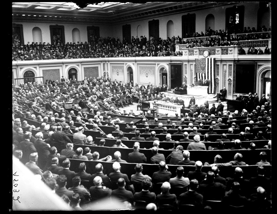 Pres. Harding addressing Congress LCCN2016891833