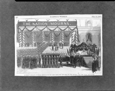 Pres. Lincoln's funeral - removal of the body from the City Hall to the funeral car, New York LCCN2002717084