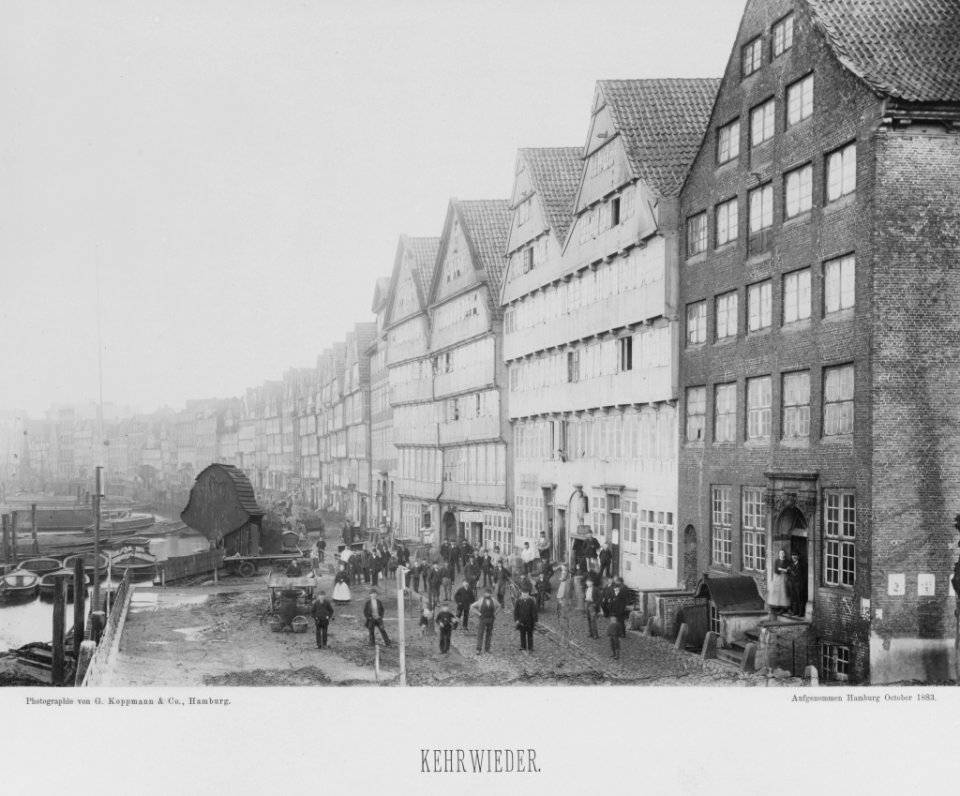 PPN799327638 Hamburg 1883 Dovenfleth vom Winserbaum aus gesehen (1883)
