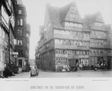 PPN799327638 Hamburg 1883 Kannengiesserort mit der Catharinen-Kirche (1883)