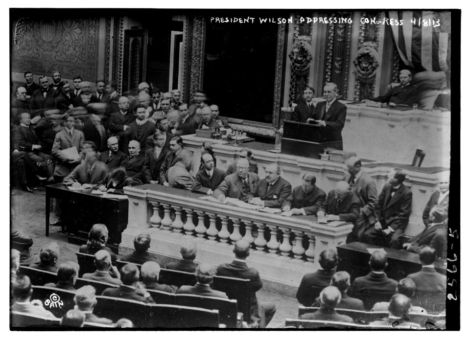 Pres. Wilson addressing Congress LCCN2014692179