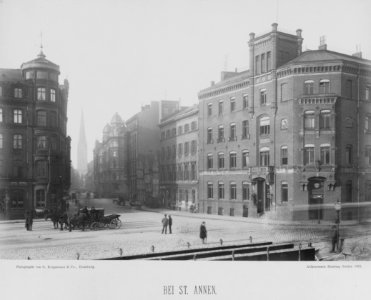 PPN799327638 Hamburg 1883 Kehrwieder von der Hellenenbrücke aus gesehen (1883)