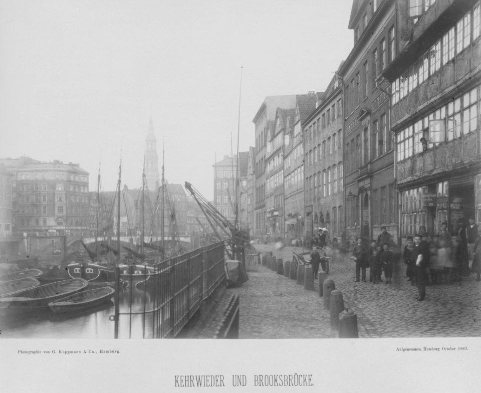 PPN799327638 Hamburg 1883 Mührenfleth von der Brooksbrücke aus gesehen (1883)