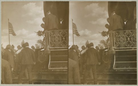 Pres. Roosevelt urging preparation for statehood-speaking at Durant, Indian Territory LCCN91712431
