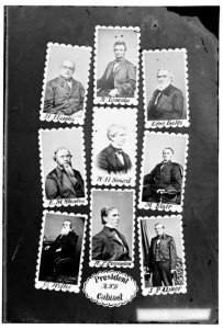 President and Cabinet- H. Hamlin, A. Lincoln, Edw'd Bates, E.M. Stanton, W.H. Seward, M. Blair, G. Welles, W.P. Fessenden, and J.P. Usher LOC cwpb.07613