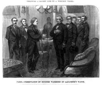 Presentation by Minister (Elihu Benjamin) Washburn(e (1816-1887)) of Lafayette's watch LCCN2006682527