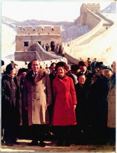 President and Mrs. Nixon visit the Great Wall of China and the Ming tombs - NARA - 194421