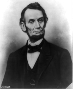 President Abraham Lincoln, head-and-shoulders portrait, facing right LCCN2013649742