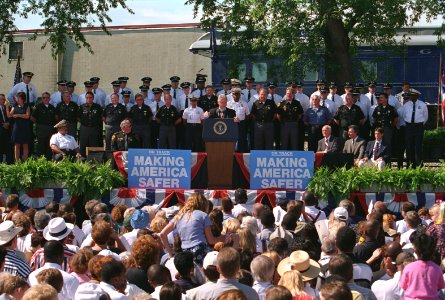 President Bill Clinton Addressing a Crowd