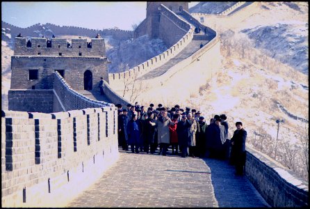 President and Mrs. Nixon at the Great Wall of China - NARA - 194420 photo