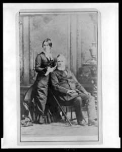 President and Mrs. Rutherford B. Hayes (Lucy Webb Hayes), full-length portrait, looking slightly left LCCN2004678576
