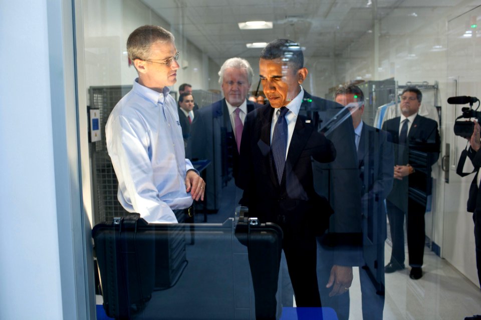 President Barack Obama tours Cree, Inc