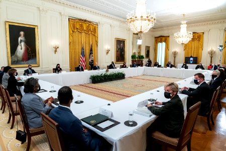 President Biden holds a cabinet meeting in April 2021