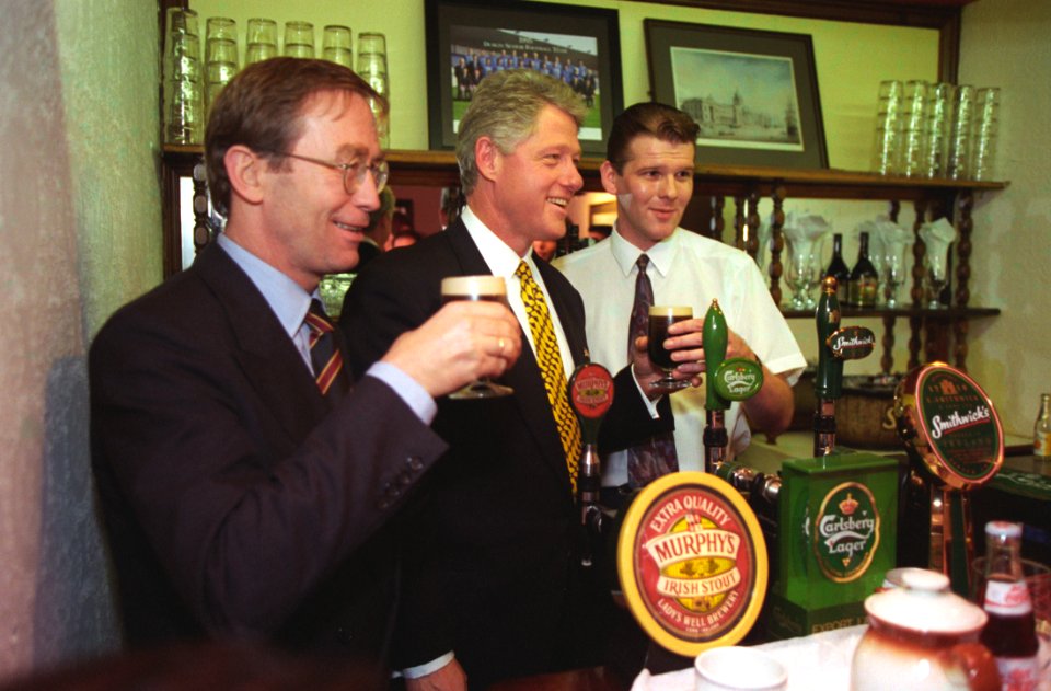 President Bill Clinton in Cassidy's Pub