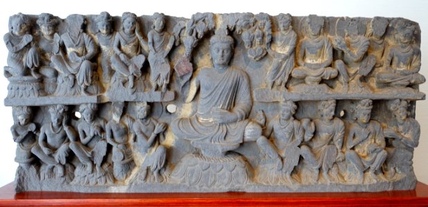 Preaching Buddha, Gandhara, c. 3rd-4th century AD, gray schist - Matsuoka Museum of Art - Tokyo, Japan - DSC07116 photo