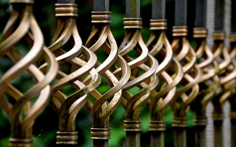 Cemetery goal metal railings photo