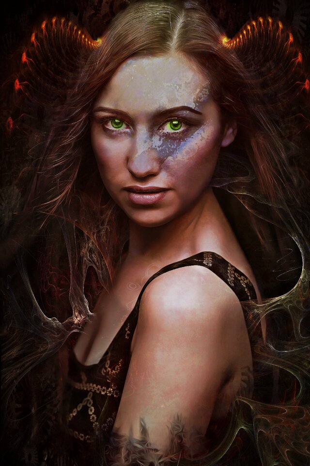 Portrait textures woman