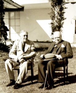 President Franklin Roosevelt and Winston Churchill, Casablanca Conference, 1943 (24382716669) photo