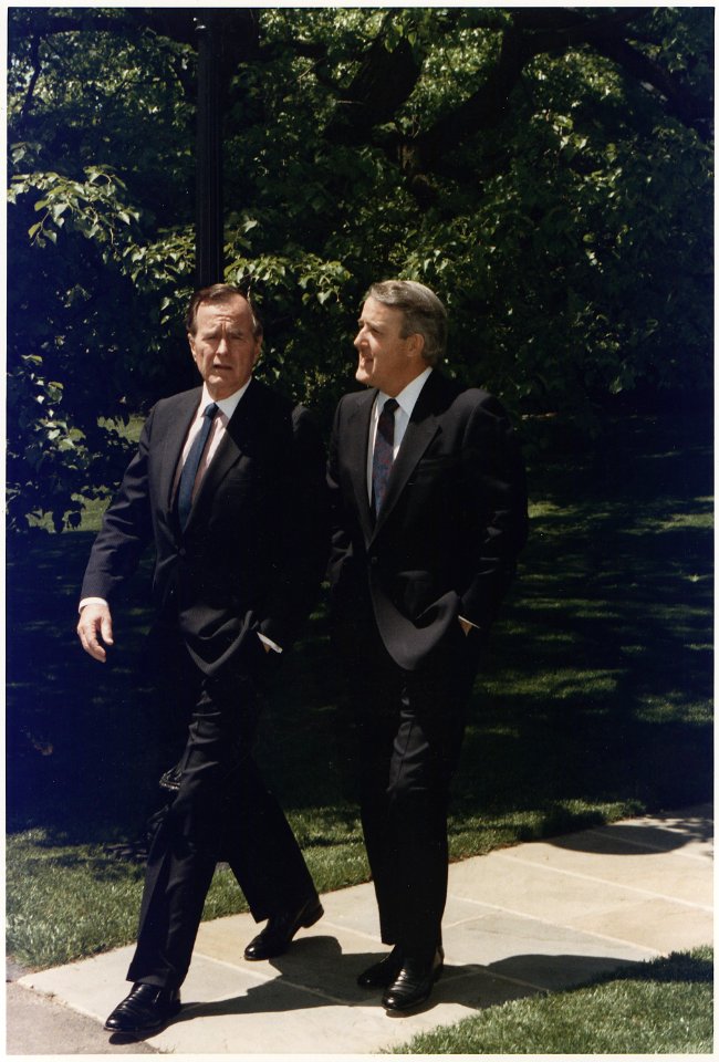 President George H. W. Bush and Brian Mulroney