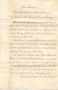 President Grover Cleveland's Commutation of Richard Southerland's Death Sentence - Page 1 (8494357143)