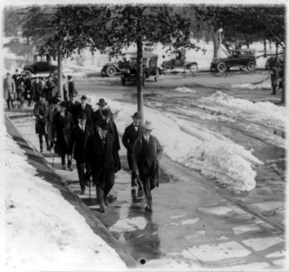 President Harding with his Secty. George Christian, makes a personal inspection of conditions on the streets of the National Capitol LCCN2002697227