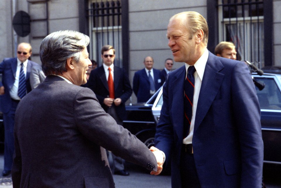President Gerald Ford and Helmut Schmidt