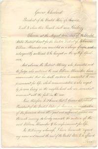 President Grover Cleveland's Commutation of William Alexander's Death Sentence - Page 1 (8495458282)