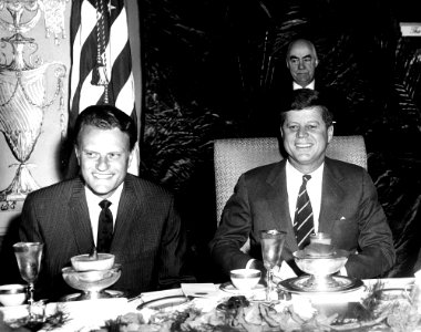President John F. Kennedy and Billy Graham