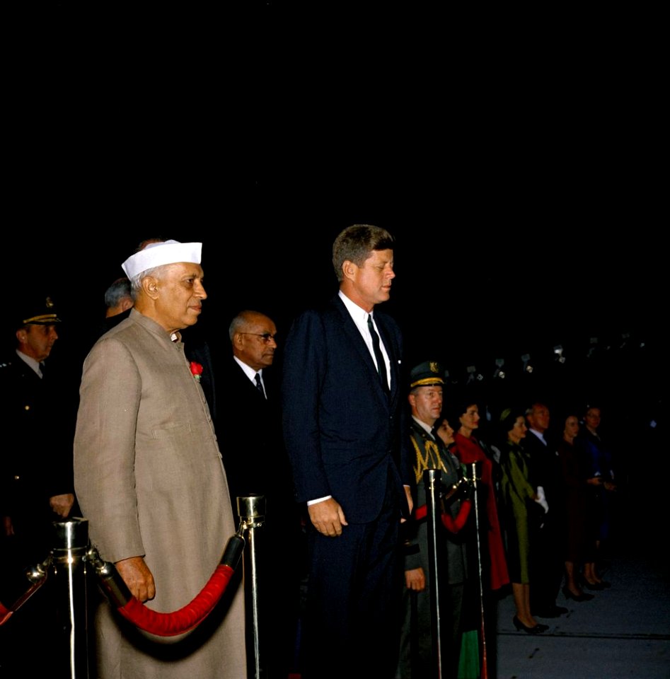 President John F. Kennedy and Prime Minister of India Jawaharlal Nehru Attend Arrival Ceremonies