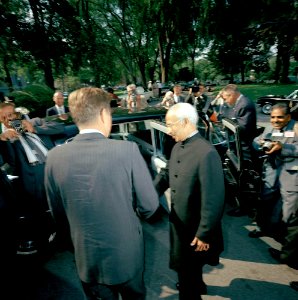 President John F. Kennedy Bids Farewell to President Dr. Sarvepalli Radhakrishnan of India (2)