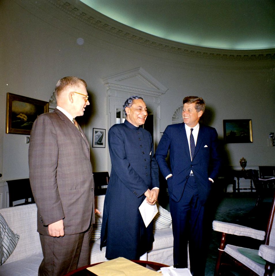 President John F. Kennedy Meets with Ambassador of India, Braj Kumar Nehru (1)