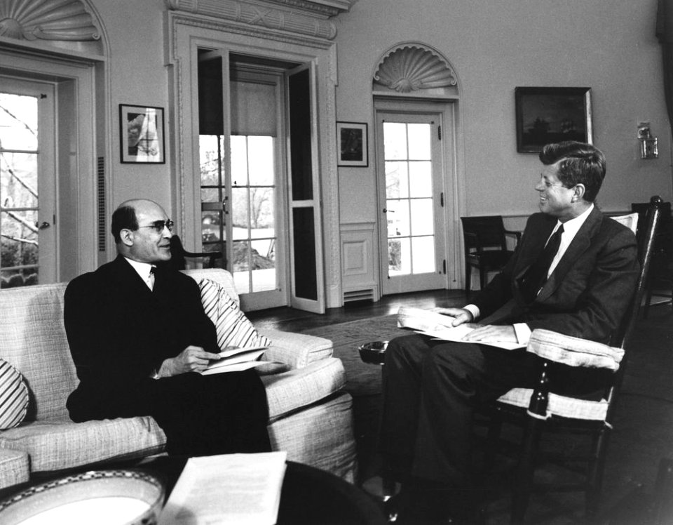 President John F. Kennedy Meets with Ambassador of Iran Hossein Ghods-Nakhai (01)