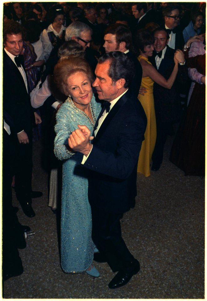 President and Mrs. Nixon dancing at the Inaugural Ball - NARA - 194476