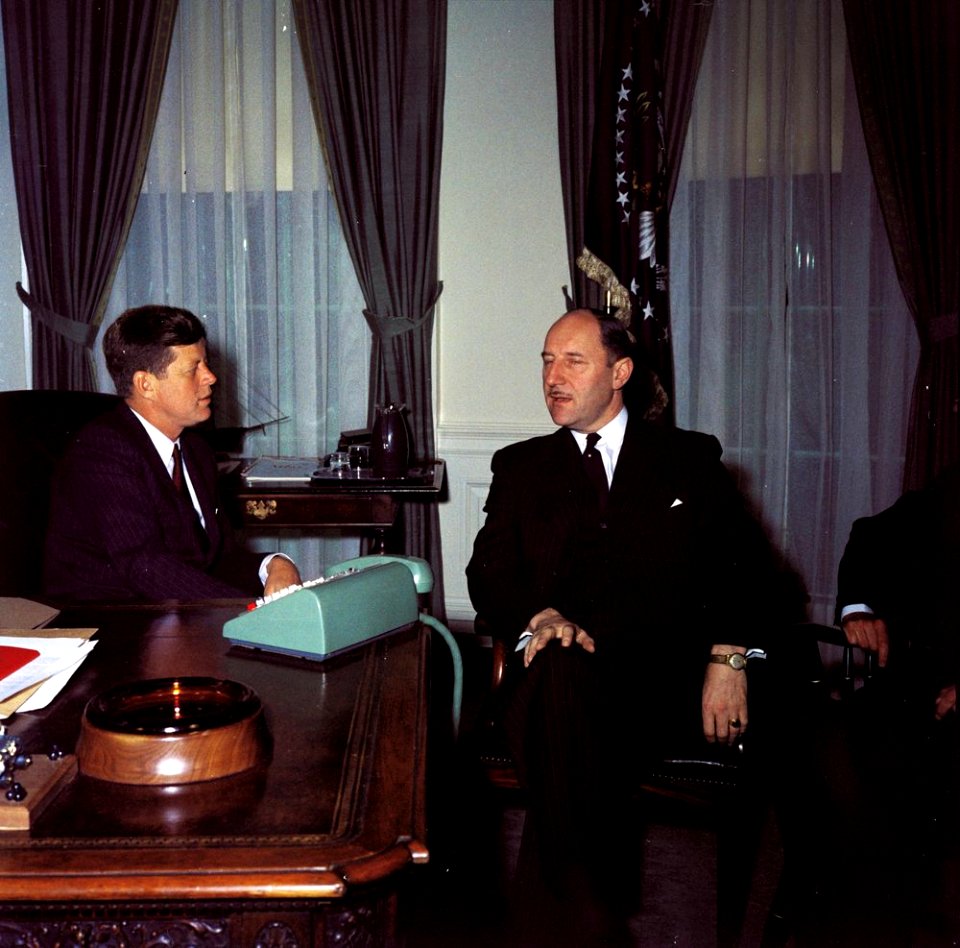 President John F. Kennedy meets with Foreign Minister of the Netherlands Joseph Luns