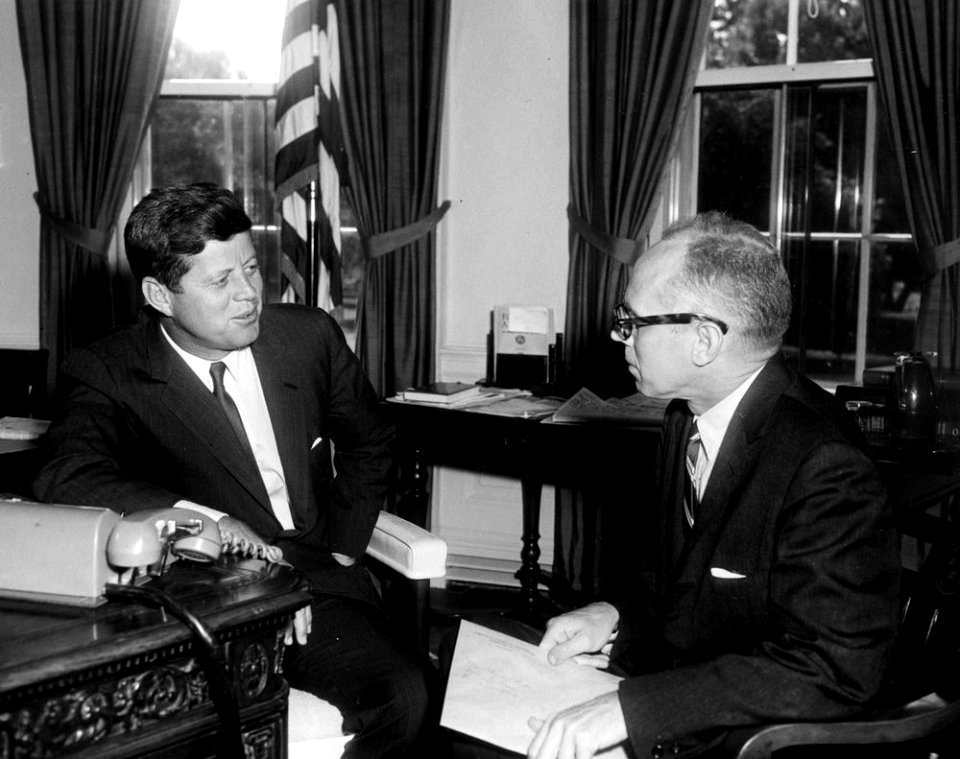 President John F. Kennedy Meets with Former Representative Charles O. Porter of Oregon