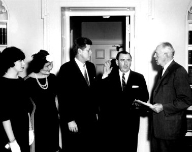 President John F. Kennedy Attends Swearing-In of Thomas D'Alesandro