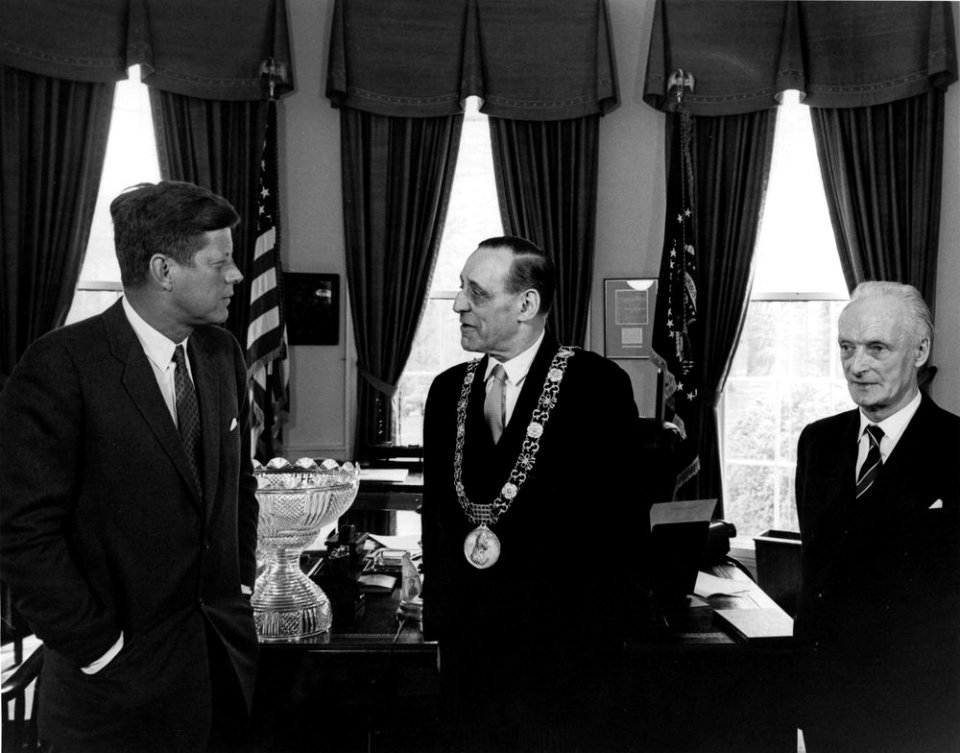 President John F. Kennedy Meets with Lord Mayor of Dublin Robert Briscoe