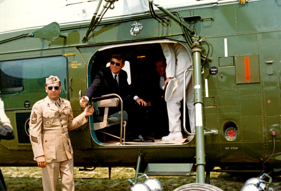 President John F. Kennedy En Route to the Commencement Ceremony at the United States Naval Academy, Annapolis, Maryland (14193294694)