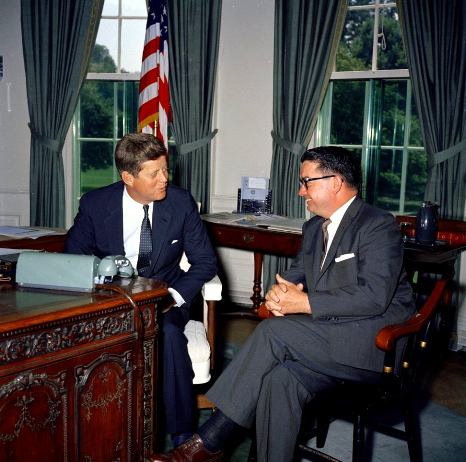 President John F. Kennedy Meets with Patrick J. Lucey, State Democratic Chairman of Wisconsin (01)