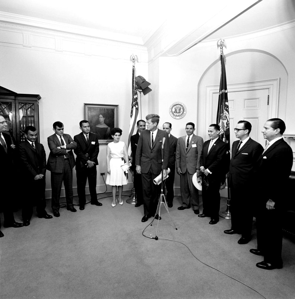President John F. Kennedy Meets with Alliance for Progress Representatives from Latin America 01