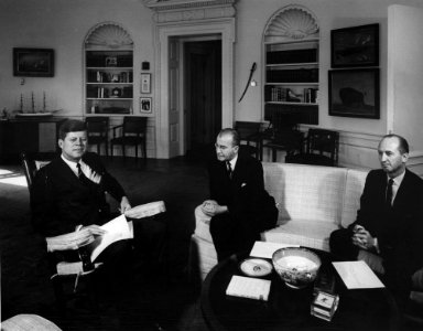 President John F. Kennedy Meets with Ambassador Omar Abu-Riche of Syria (01)