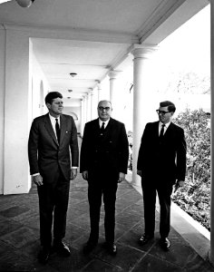 President John F. Kennedy with Leader of the Italian Democratic Socialist Party, Giuseppe Saragat