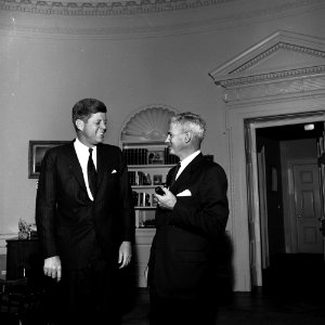 President John F. Kennedy with Lincoln Gordon, US Ambassador to Brazil