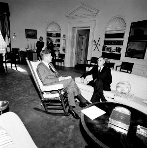 President John F. Kennedy with U.S. Ambassador to Algeria, William J. Porter