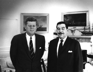 President John F. Kennedy with US Ambassador to Rwanda, Charles D. Withers