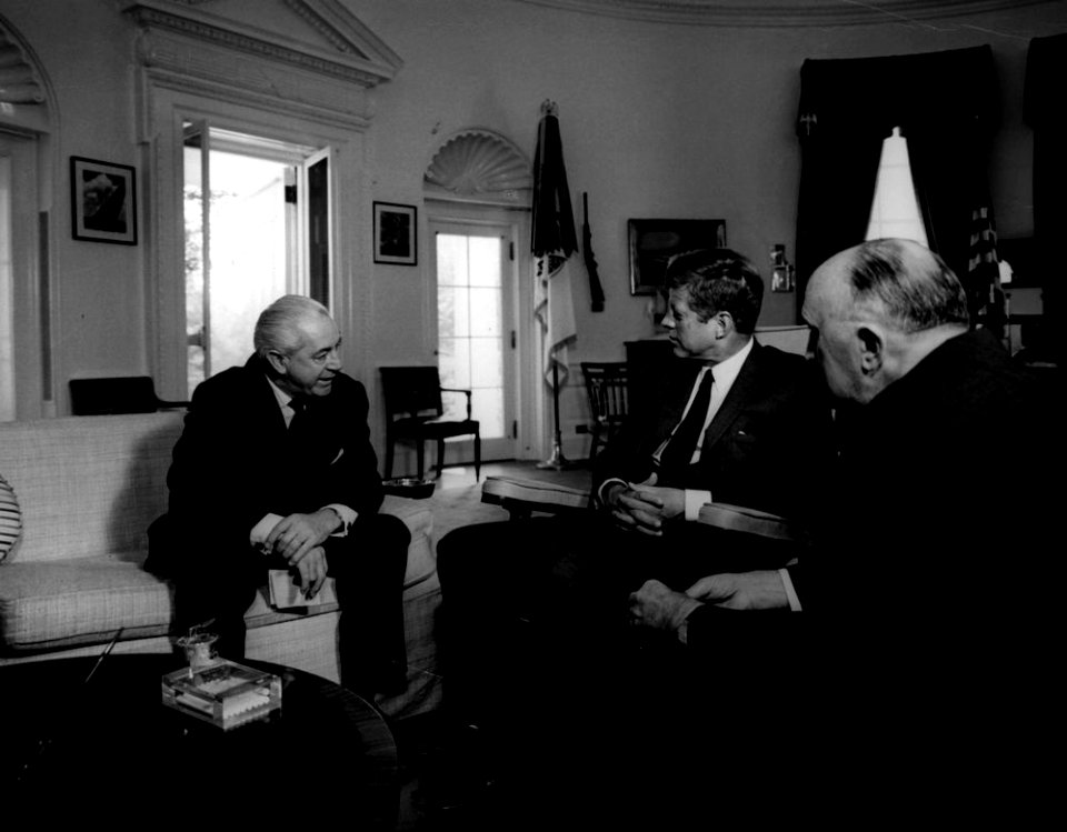 President John F. Kennedy with Minister of the Treasury of Australia, Harold Holt